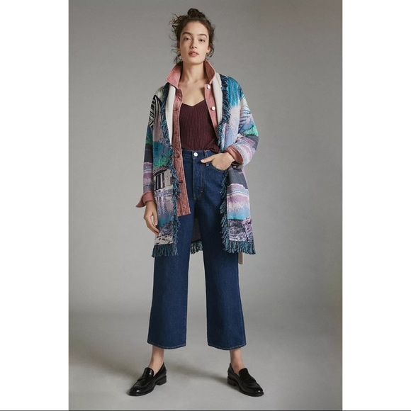 Anthropologie Moira Fringed Cardigan NWT SZ M - Picture 4 of 7